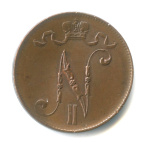 5 пенни — Для Финляндии. Вензель Николая II 1915 1915 года (Российская Империя) #2