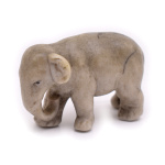 Статуэтка «Слон» из мрамора или камня. Размер 4×2,2 см. Дефекты: трещины, нет одного уха #1