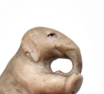 Статуэтка «Слон» из мрамора или камня. Размер 4×2,2 см. Дефекты: трещины, нет одного уха #3